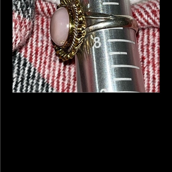 ✨Sterling Daisy Ring Opal Gold Flower Summer Vintage 925  7.5 Ring India - Picture 3 of 4